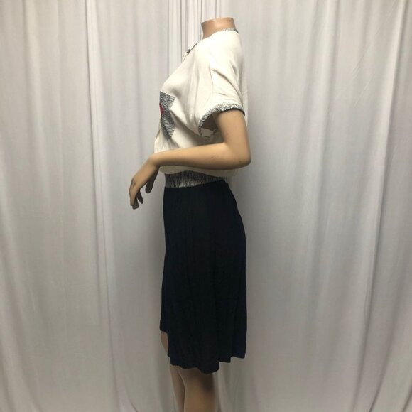 Russ Petites Black White Shorts Romper Womens Size 14 Button Front USA Vintage - Picture 4 of 9